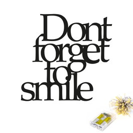 Wallity Dont Forget To Smile 183 Escultura de Pared Negra